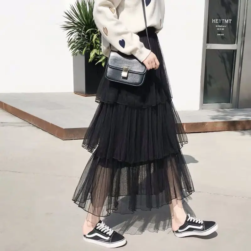 Women's 2-Piece Pleated Gauze Skirt Set White - Image 6