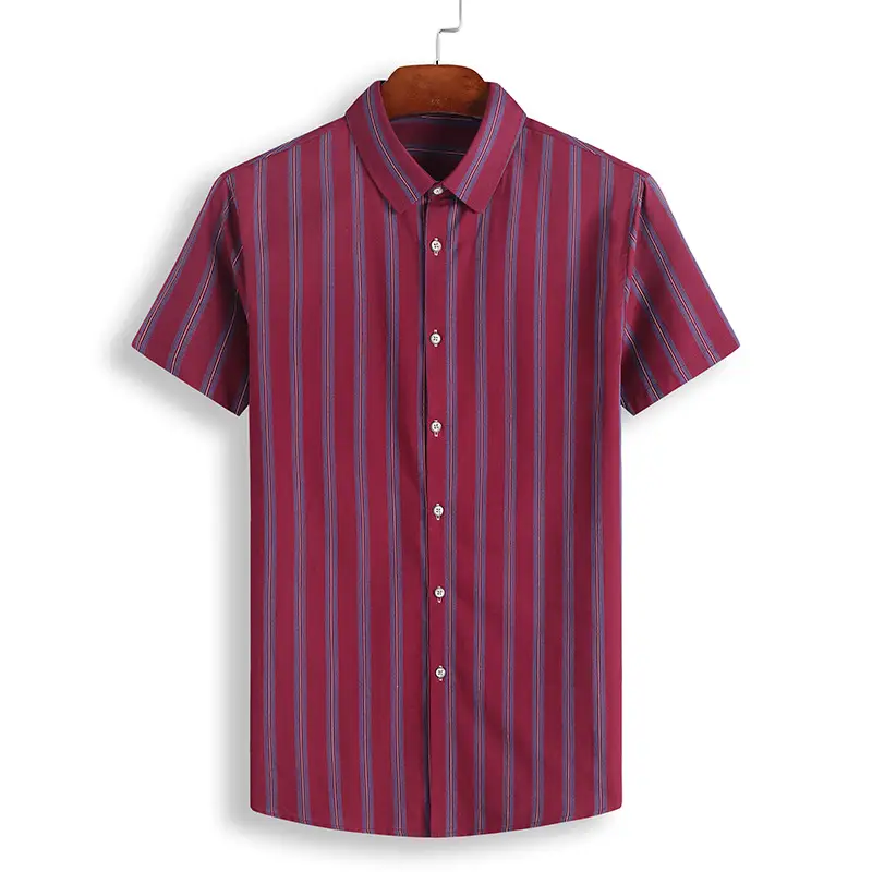 Men's 2020 Stripe Cotton Shirt Large Plus Size - Image 4