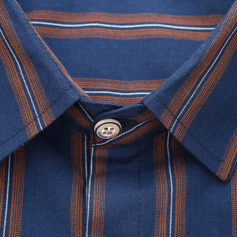 Men's 2020 Stripe Cotton Shirt Large Plus Size - Image 6