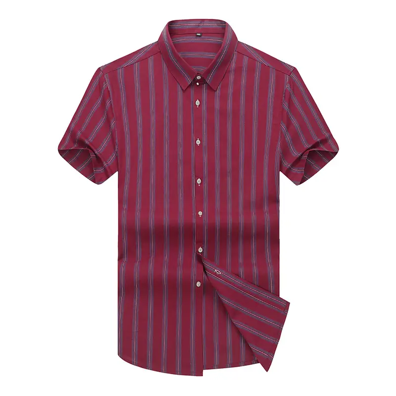 Men's 2020 Stripe Cotton Shirt Large Plus Size - Image 2
