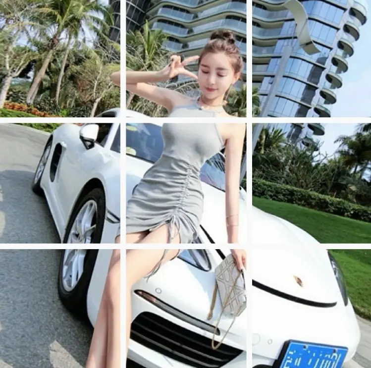 Elegant Slim Neck Sleeveless Backless Skirt All Match
