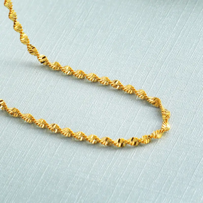 Korean Gold Plated Snake Bone Clavicle Chain for Women - Image 2