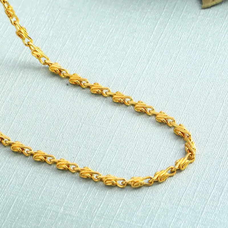 Korean Gold Plated Snake Bone Clavicle Chain for Women - Image 4