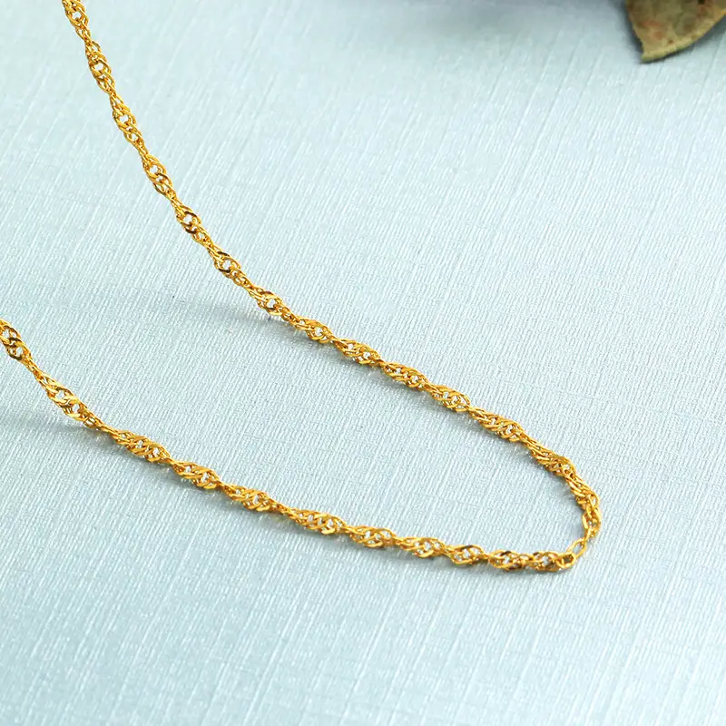 Korean Gold Plated Snake Bone Clavicle Chain for Women - Image 7