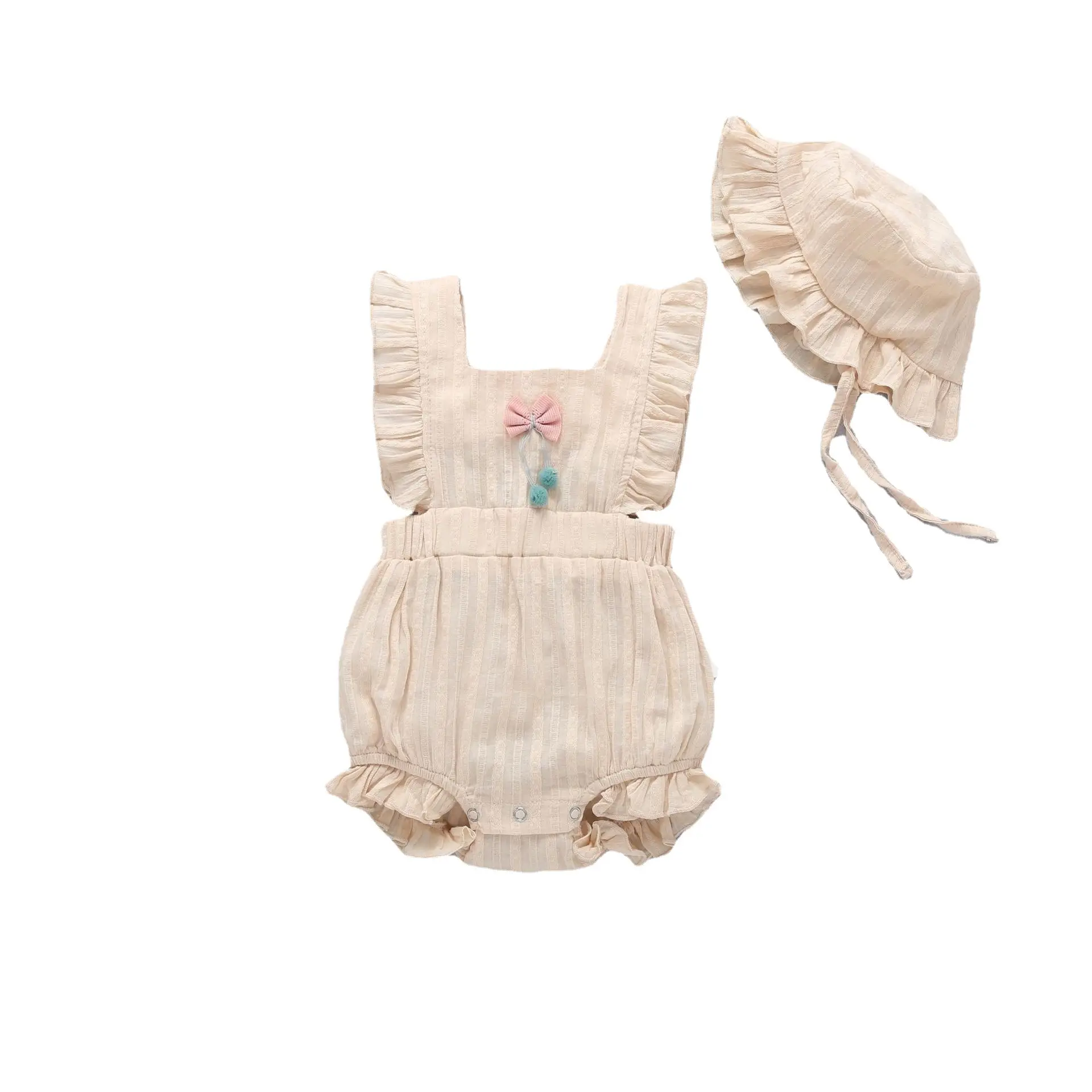 Newborn Baby Jumpsuit Set Summer Colors Racerback Romper - Image 10