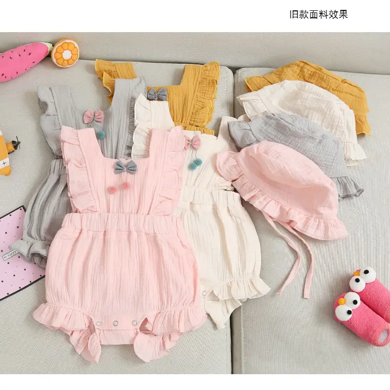 Newborn Baby Jumpsuit Set Summer Colors Racerback Romper — feature 41