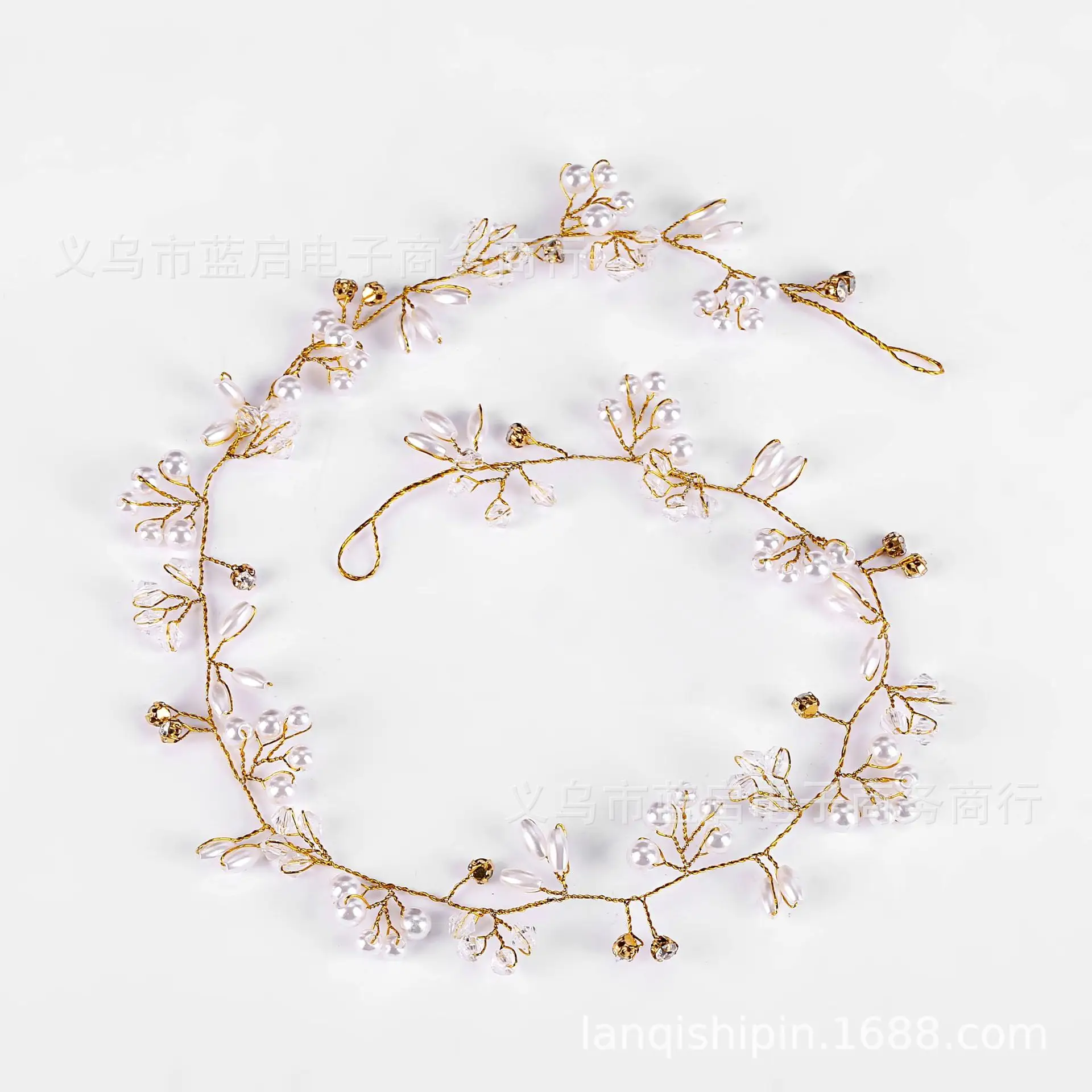 Handmade Pearl Headdress for Bridal Wear 0.5m - Image 4