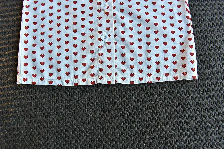 Girls' Red Polka Dot Summer Suit with Pleated Skirt — feature 18