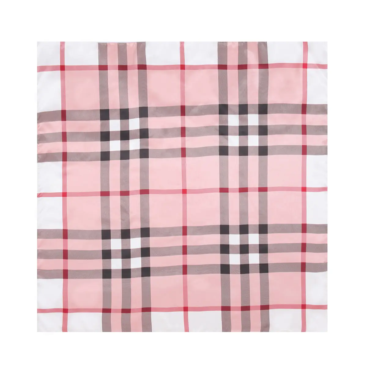 90cm Plaid Silk Scarf for Women Muslim Headscarf - Image 5