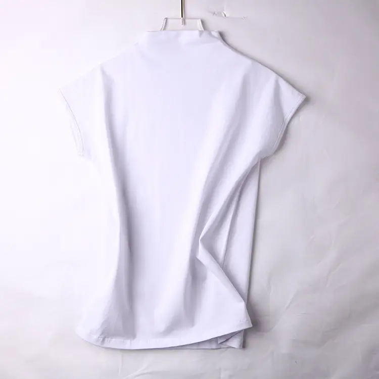 Women's Red Slim Fit Turtleneck T-Shirt - Image 2