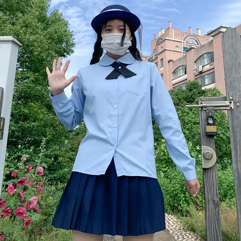 Blue Japanese Orthodox Long Sleeve Shirt for Kids - Image 5