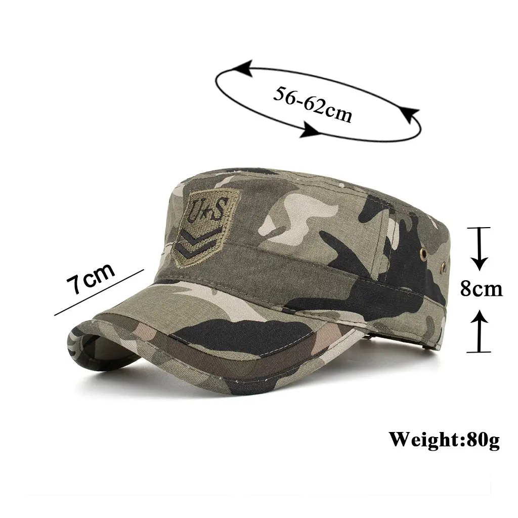Military Camo Flat Cap 56-62cm Weight 80g - Image 7