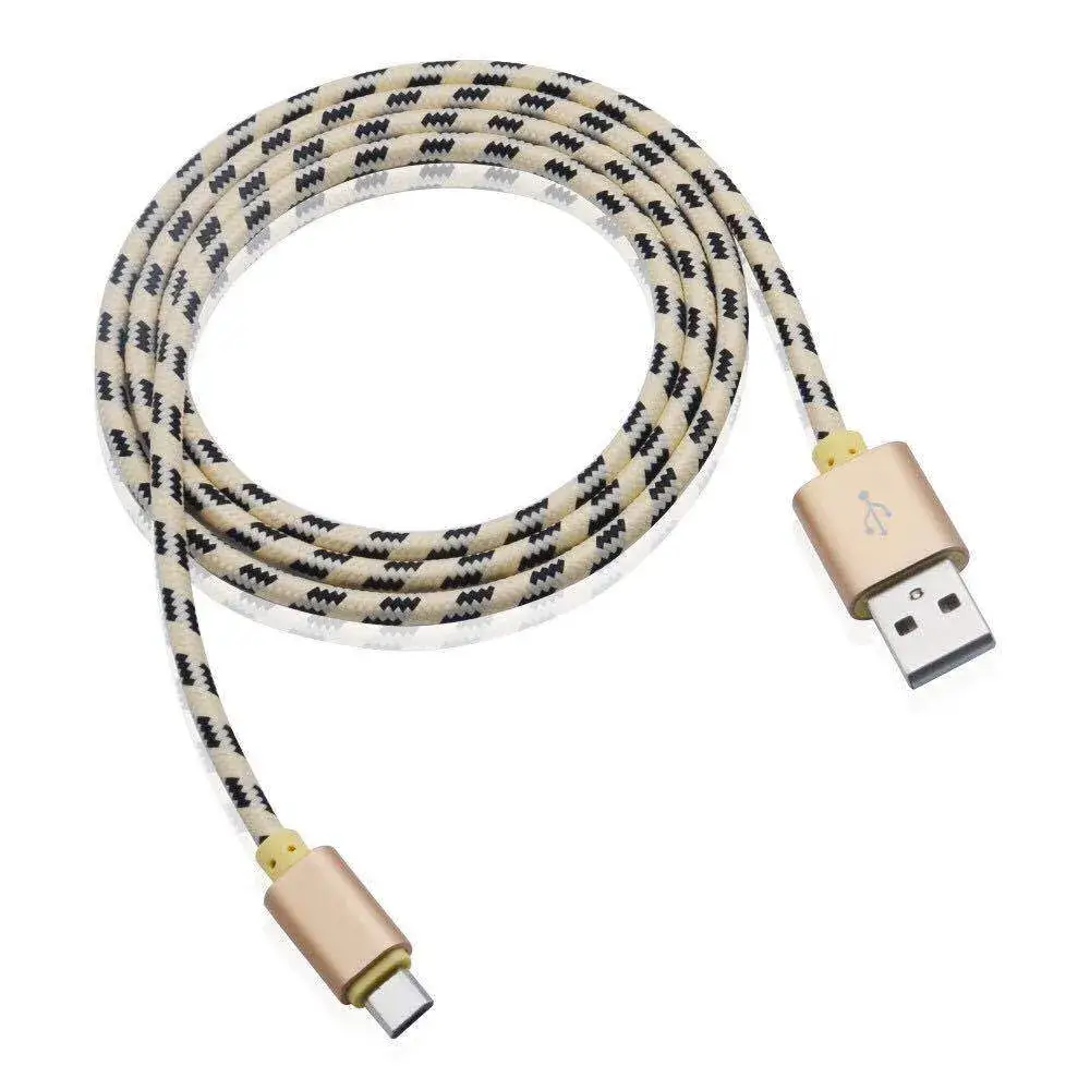 Cross-Border Fast Charging Cable 2A Tiger Grid Aluminum - Image 3