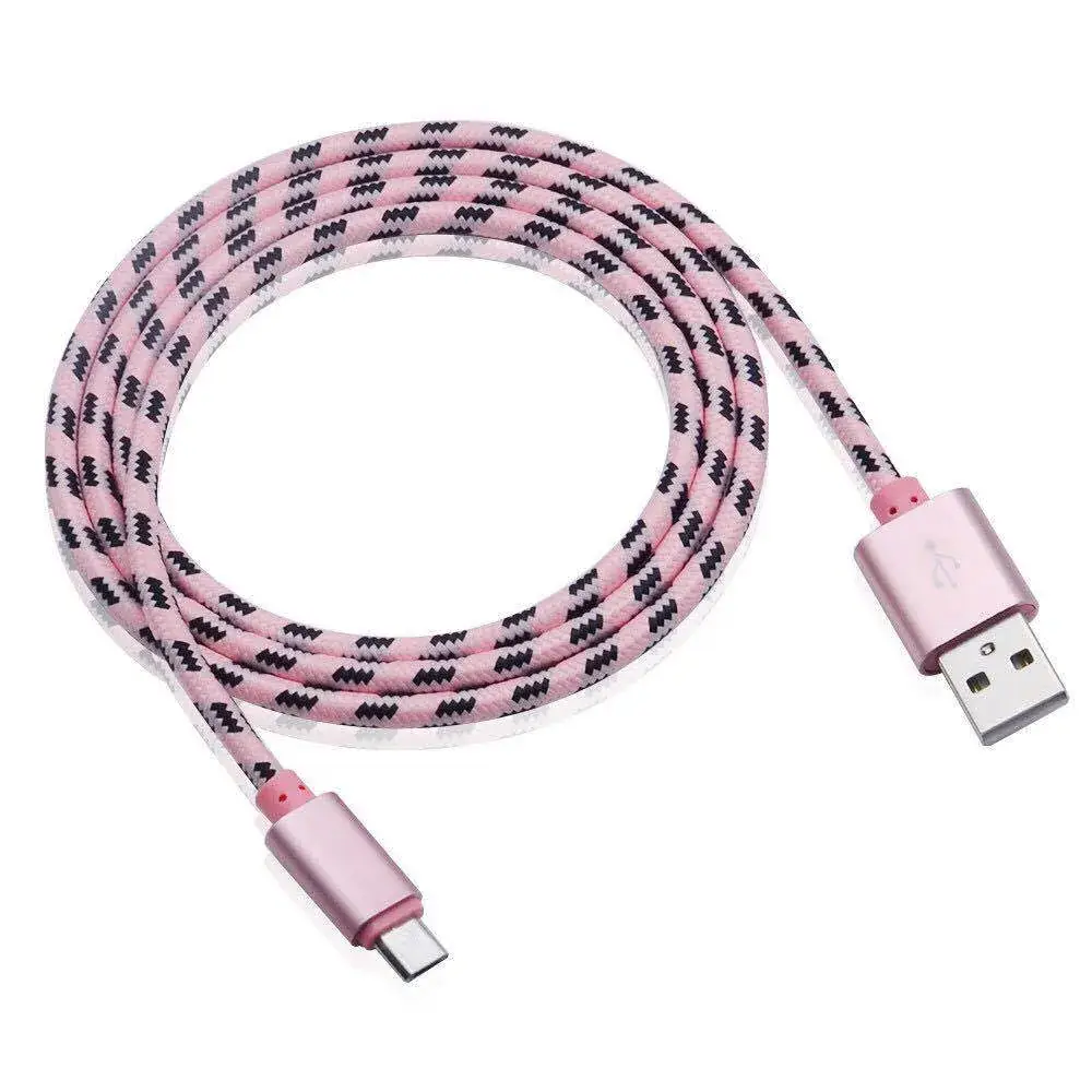 Cross-Border Fast Charging Cable 2A Tiger Grid Aluminum - Image 4