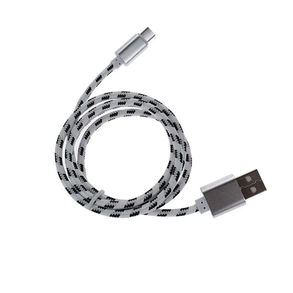 Cross-Border Fast Charging Cable 2A Tiger Grid Aluminum - Image 5