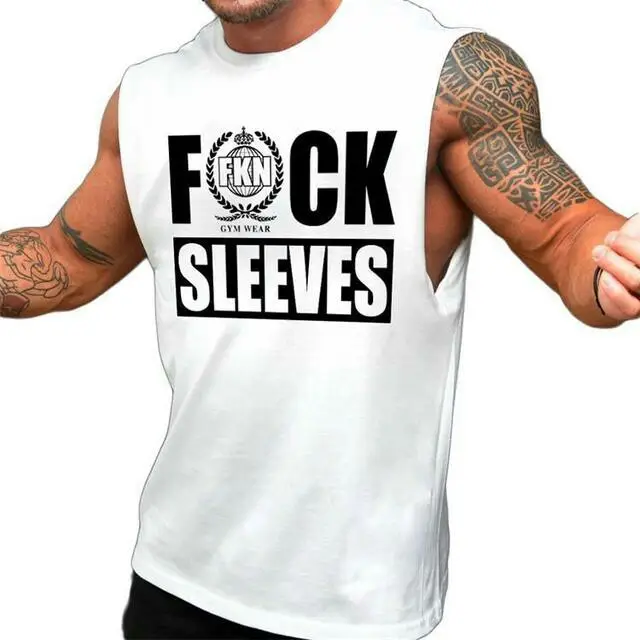 Men's Fock Sleeve Vest Black Fitness Training - Image 6