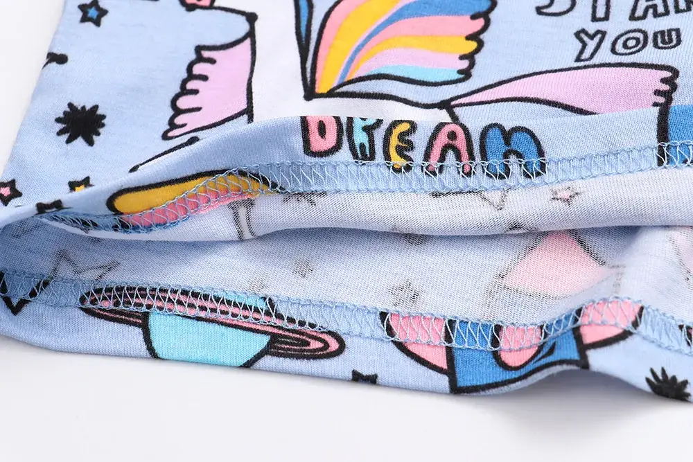 Girls Rocket Print T-Shirt Hot Summer Lightweight Cotton - Image 3