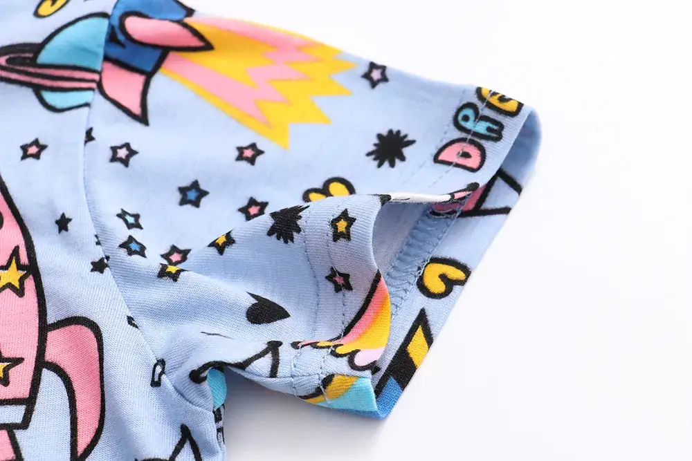 Girls Rocket Print T-Shirt Hot Summer Lightweight Cotton - Image 4
