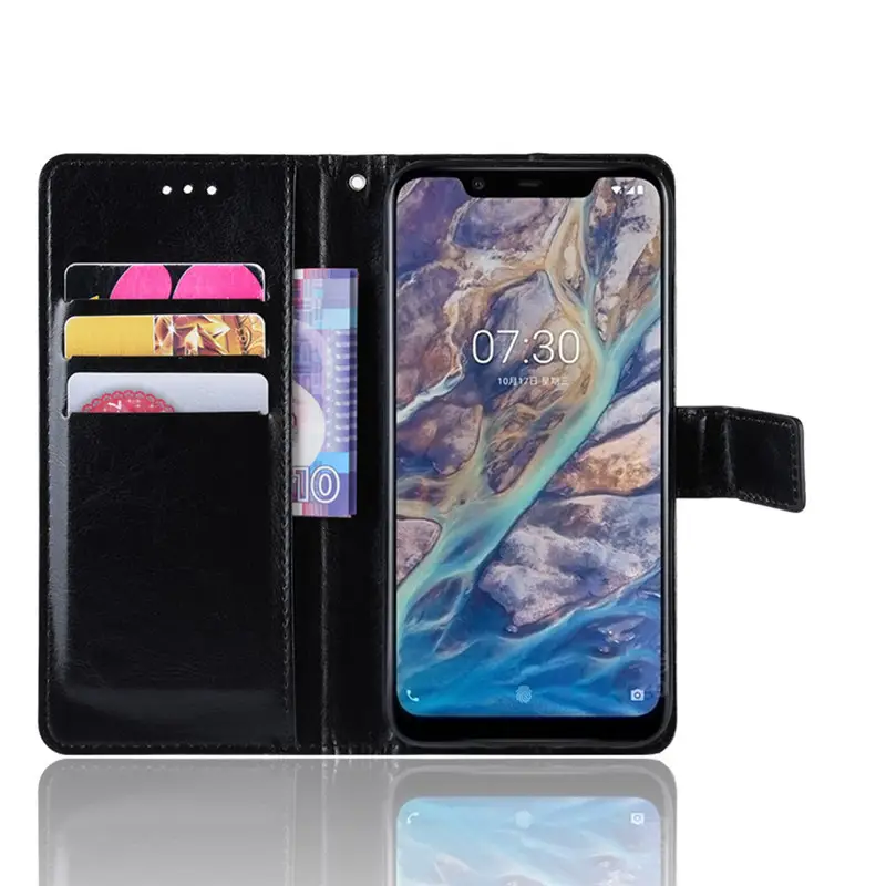 Nokia 8.1 Red Leather Lanyard Protective Case - Image 6