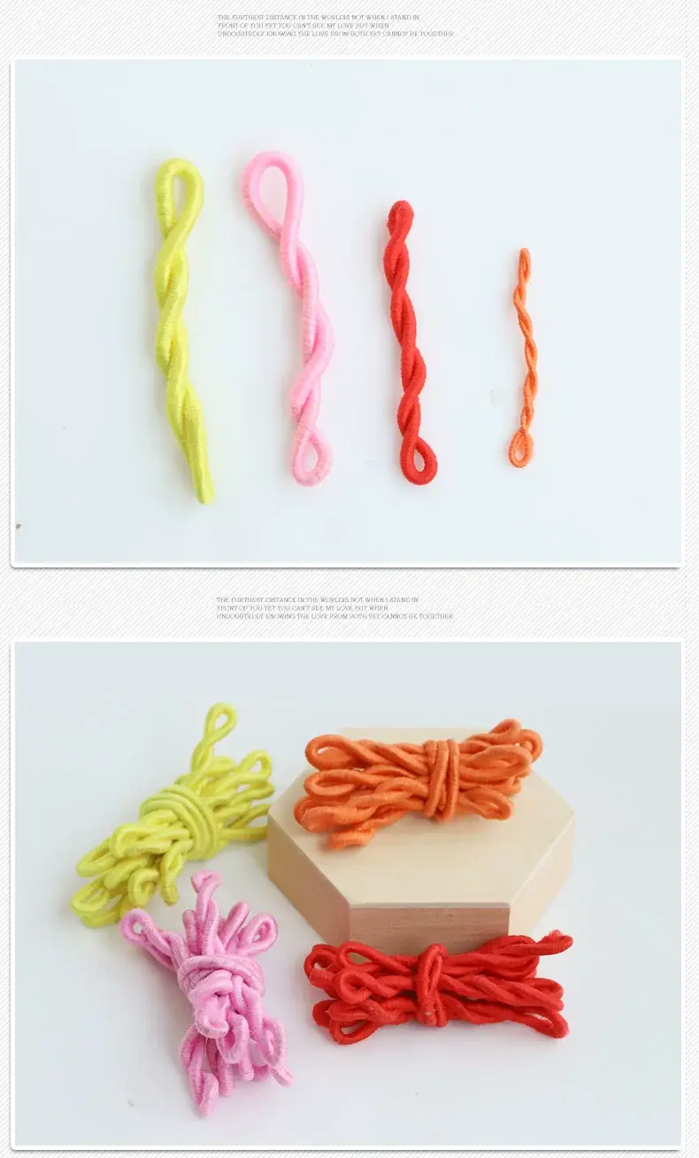 8 Color Elastic Hair Bands for Girls Women High Elastic Rubber — feature 4