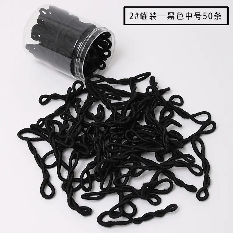 8 Color Elastic Hair Bands for Girls Women High Elastic Rubber - Image 2