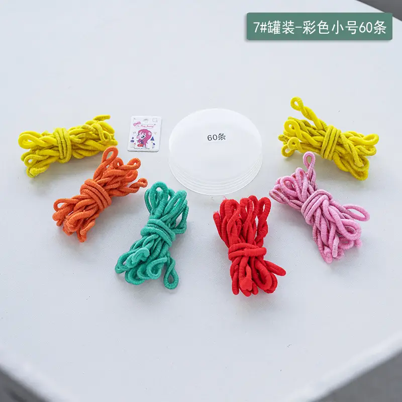 8 Color Elastic Hair Bands for Girls Women High Elastic Rubber - Image 5