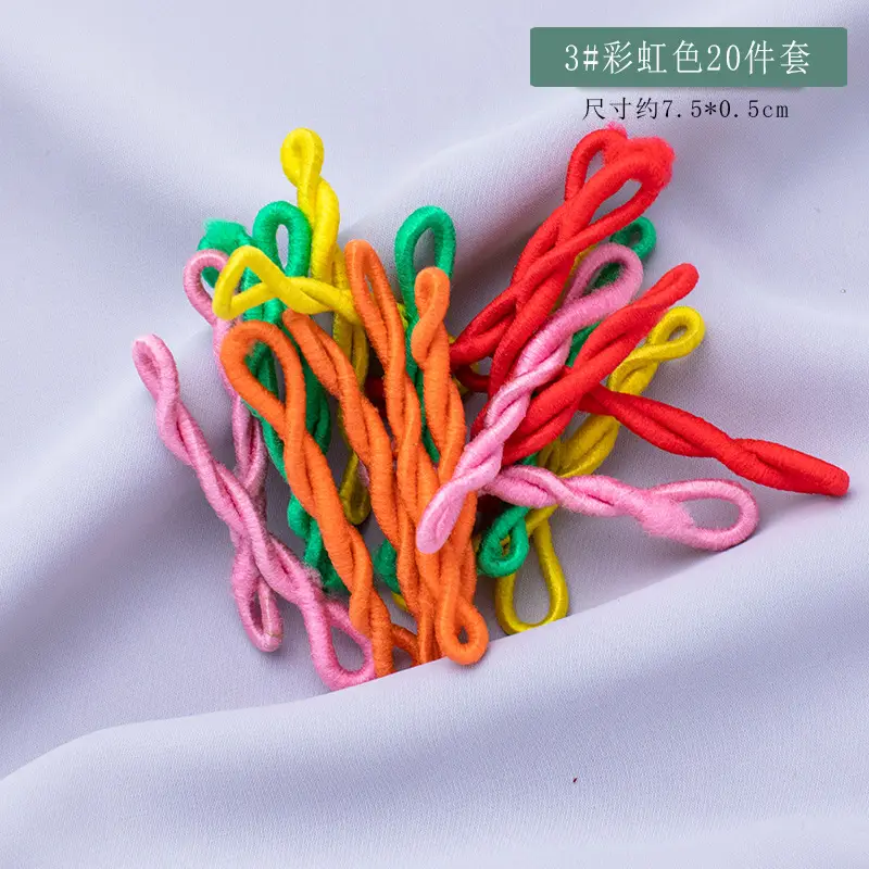 8 Color Elastic Hair Bands for Girls Women High Elastic Rubber - Image 6