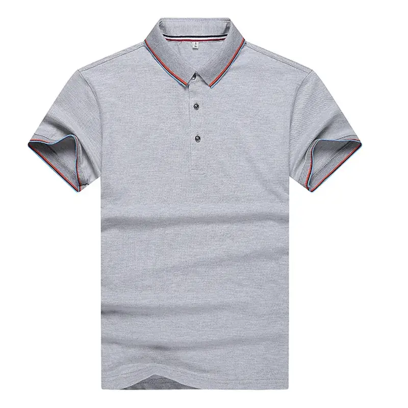 Men Women Polo T-Shirt Navy White Embroidered Short Sleeve - Image 15