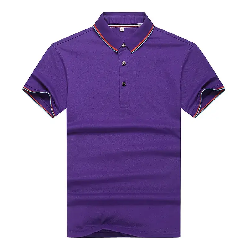 Men Women Polo T-Shirt Navy White Embroidered Short Sleeve - Image 16