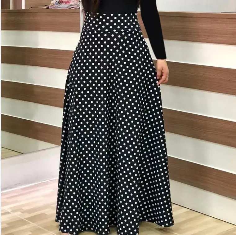 Women's Striped Maxi Dress Black Top Matching Set — feature 7