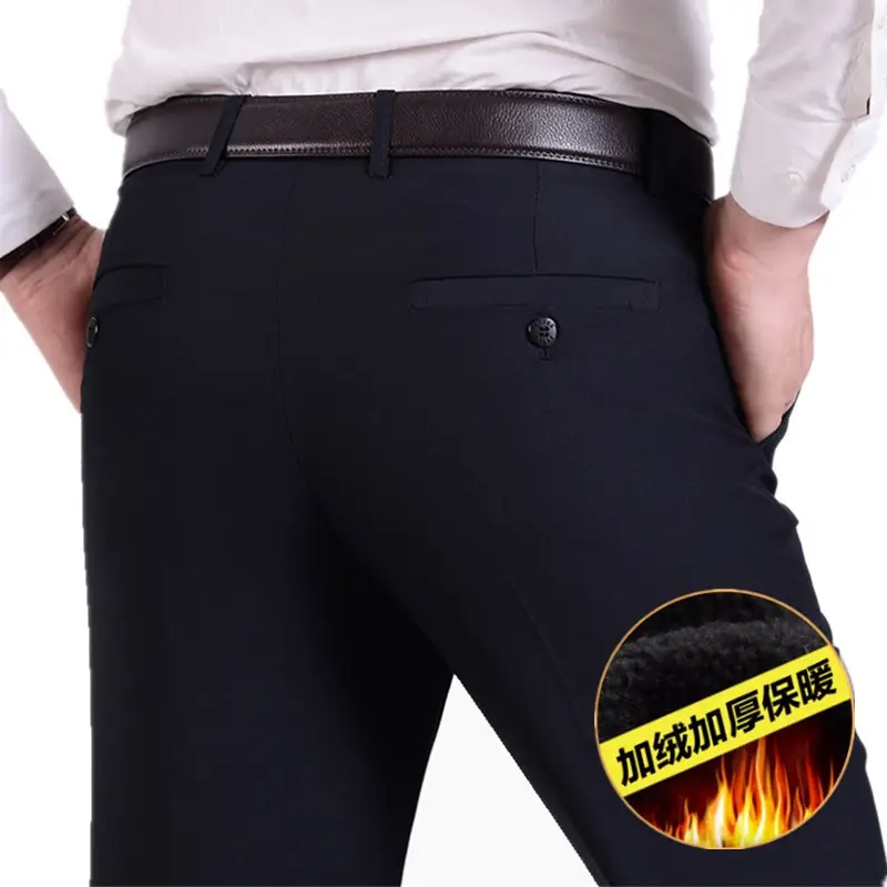 New Winter Men's Velvet Trousers with Heat Tech Design - Image 2