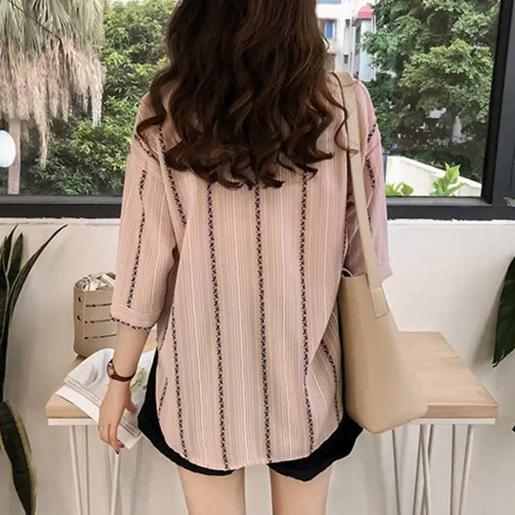2025 Spring Shirt with 3Q Sleeve & Striped Bottom - Image 6