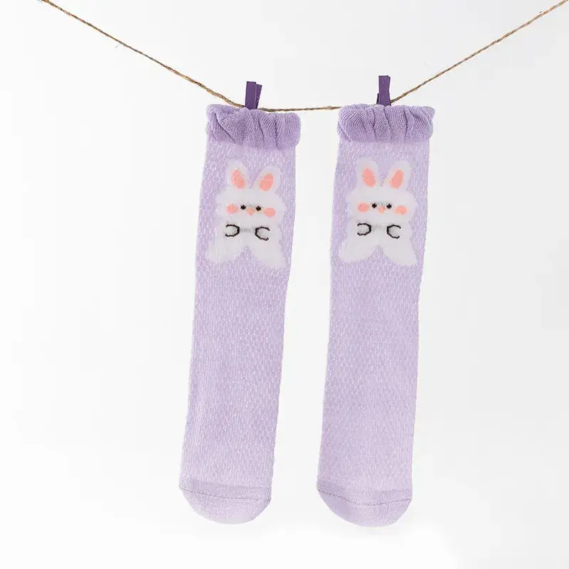 Baby Cotton Knee High Socks for Girls Summer - Image 2