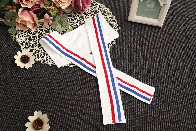 2024 Girls Pink Blue Striped Two-Piece Skirt Set — feature 13