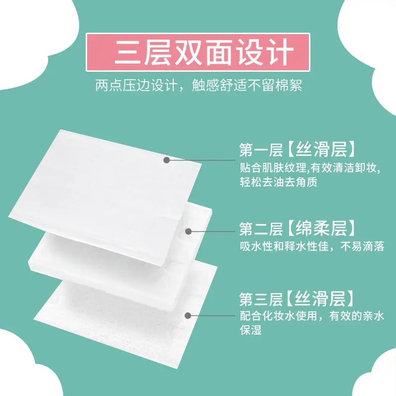 Lilibel Makeup Cotton Towel 50 Pieces Disposable Skin-Friendly - Image 3