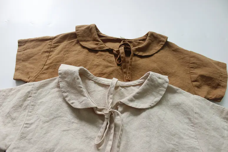 2026 Spring Boys Cotton Linen T-Shirt Brown Beige — feature 20