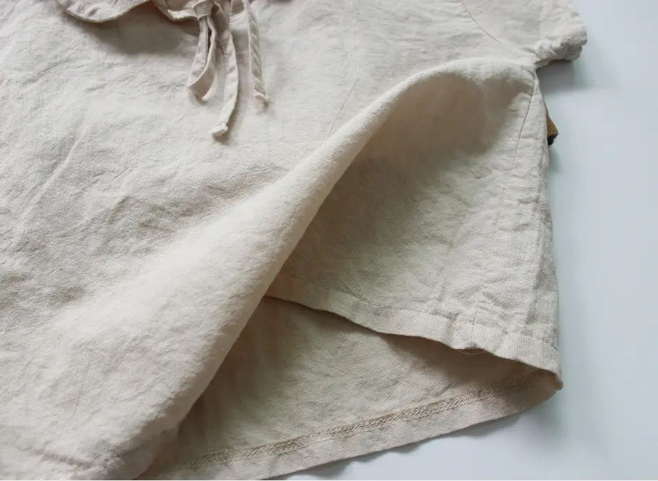 2026 Spring Boys Cotton Linen T-Shirt Brown Beige — feature 23