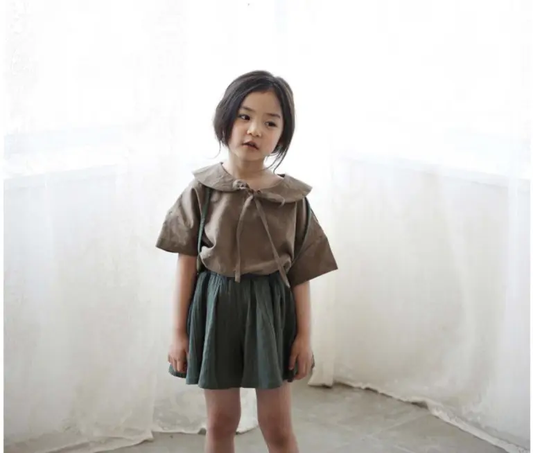 2026 Spring Boys Cotton Linen T-Shirt Brown Beige — feature 5
