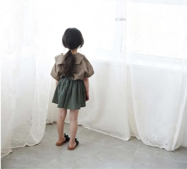 2026 Spring Boys Cotton Linen T-Shirt Brown Beige — feature 6
