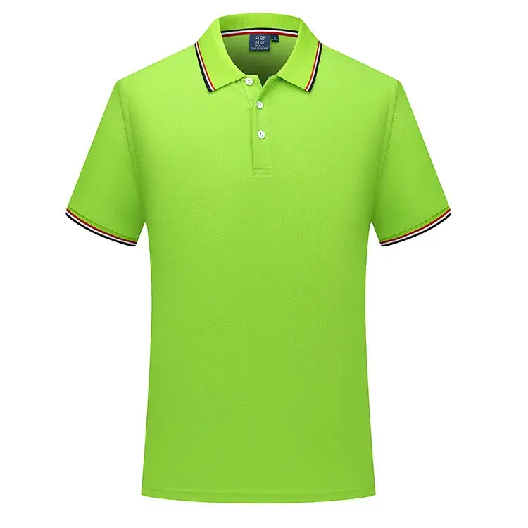 Summer Grey Polo Shirt with Red Blue Trim - Image 6