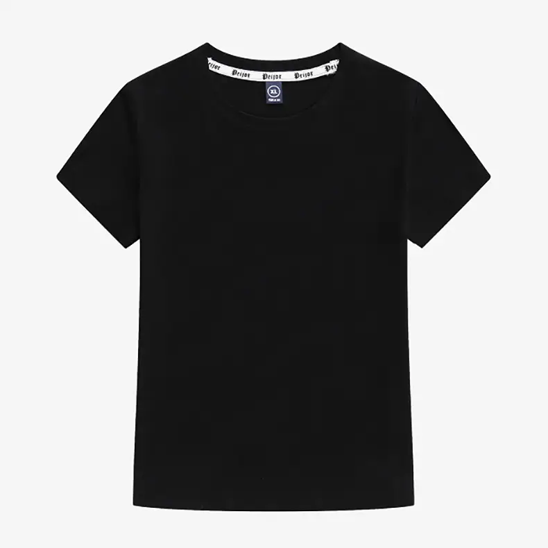 Men Black Cotton T-Shirt Short Sleeve Base Shirt - Image 14