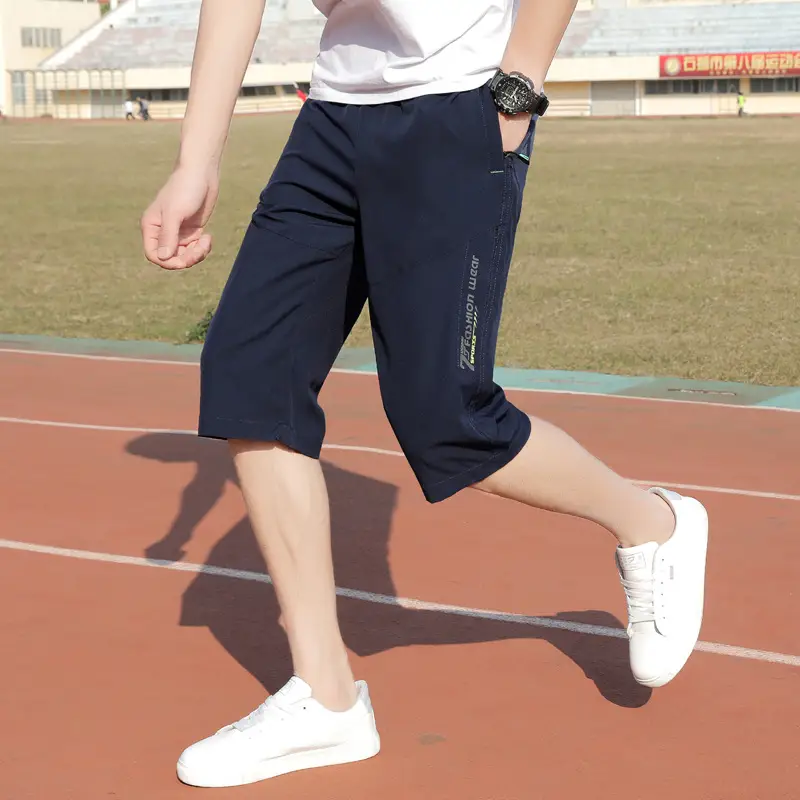 Men's Black Five-Point Ice Silk Shorts Summer - Image 3