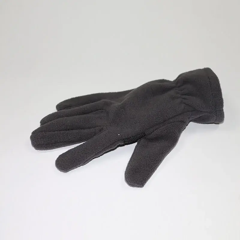 Winter Ski Gloves Black Fleece Warm Monochrome - Image 2
