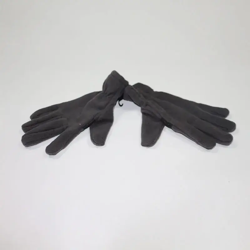 Winter Ski Gloves Black Fleece Warm Monochrome - Image 4