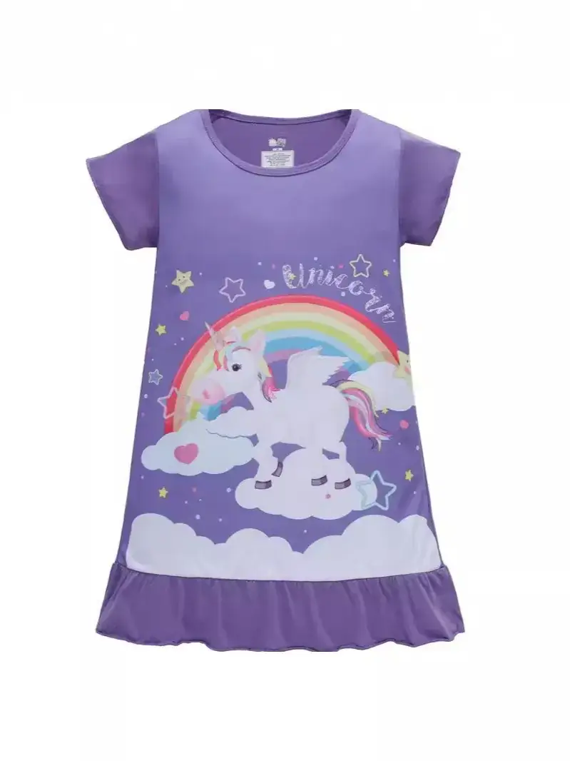 Girls Pink Frozen Print Nightgown Dress - Image 28