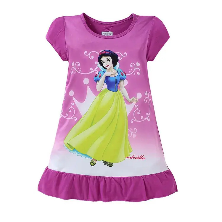 Girls Pink Frozen Print Nightgown Dress - Image 11
