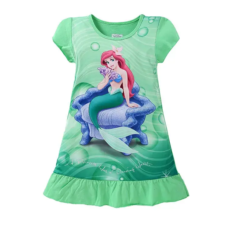 Girls Pink Frozen Print Nightgown Dress - Image 12