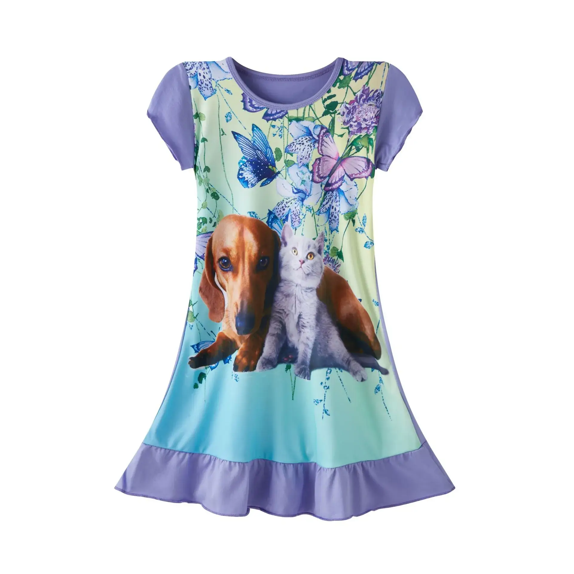 Girls Pink Frozen Print Nightgown Dress - Image 18