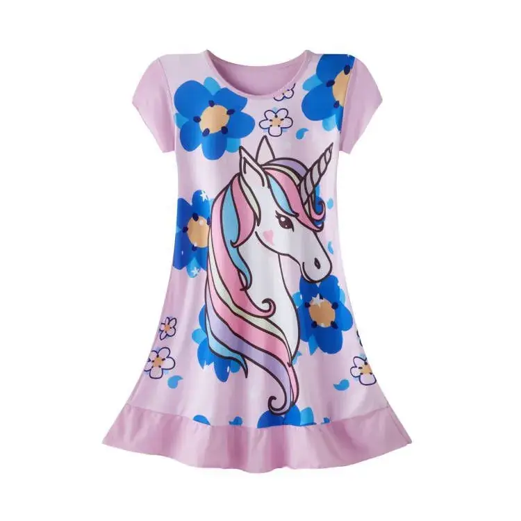 Girls Pink Frozen Print Nightgown Dress - Image 19