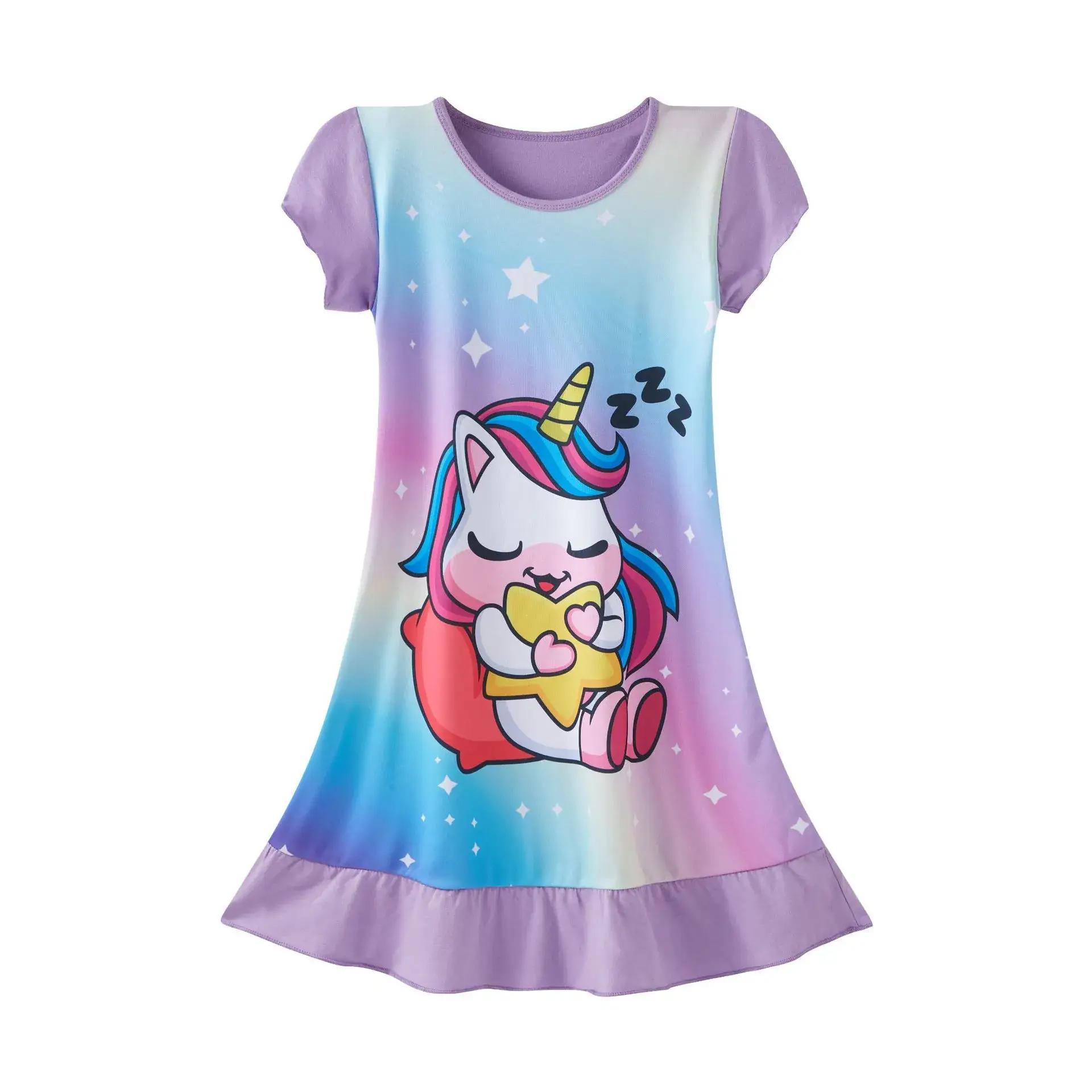 Girls Pink Frozen Print Nightgown Dress - Image 21